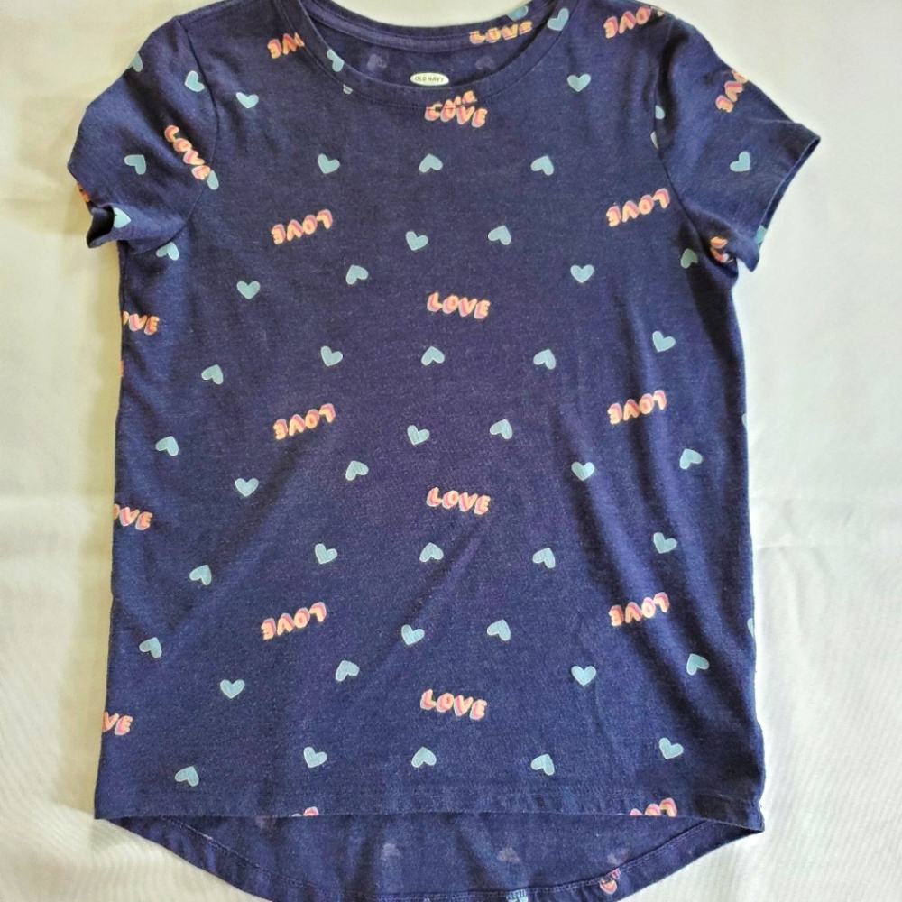 Blue Hearts and Love Top